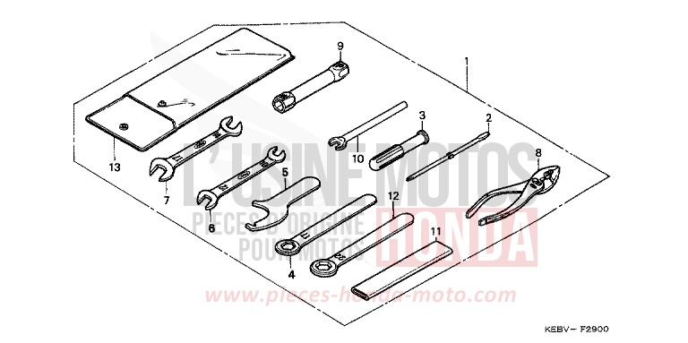 WERKZEUGE von CB1300 Super Bold'or ABS SCHWARZ (NH1) von 1997